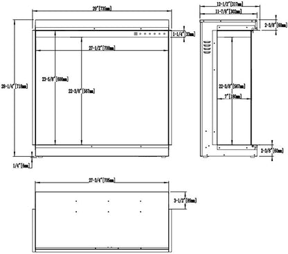 Elektrisk Pejs Gold 74 74x72 cm Sort LED