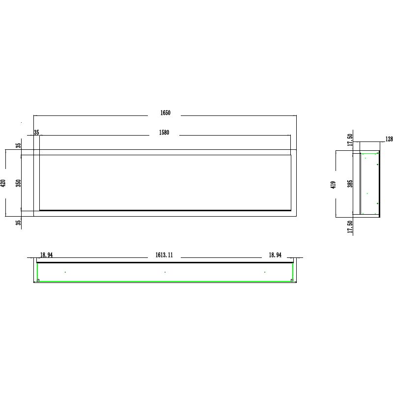 Elektrisk Pejs Pride S165 165 cm Sort