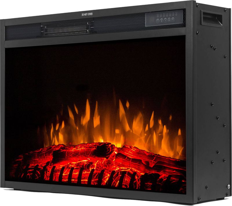 Elektrisk Pejseindsats LED 70 70x48 cm Sort Mat | 5903900301008