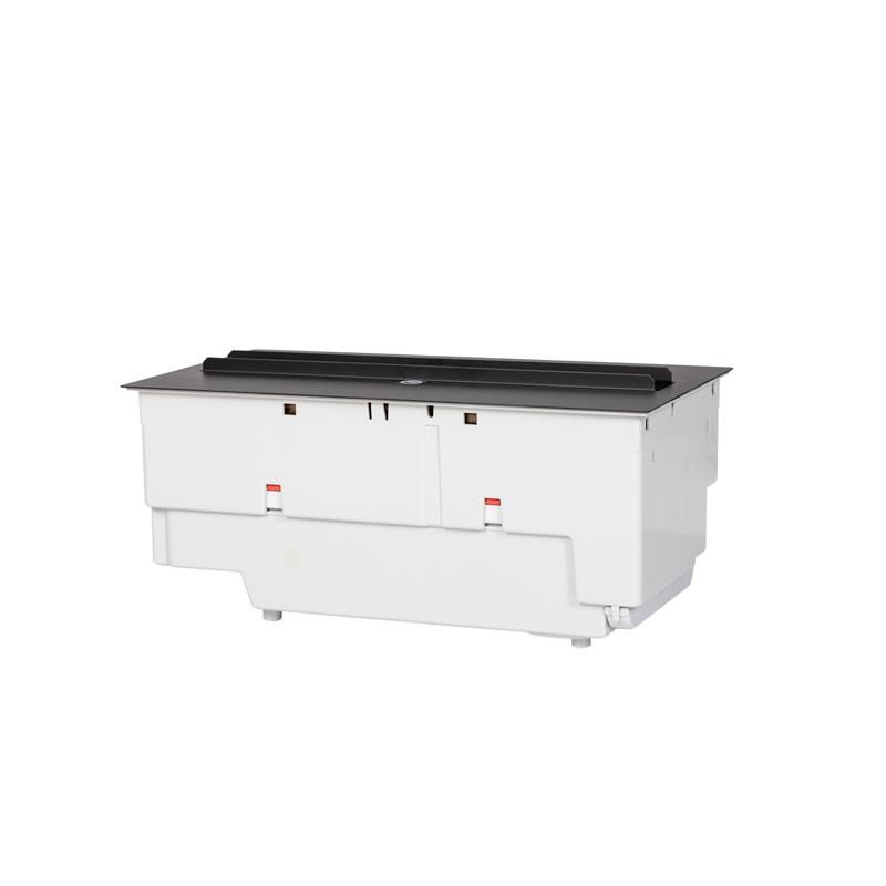 Elektrisk Pejskassette LED Indbygning 40,7x22 cm Sort