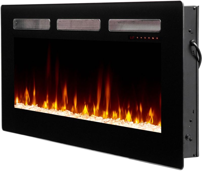Elektrisk Pejs Sierra 122x47 cm Sort
