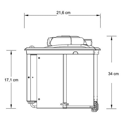 Elektrisk Pejseindsats Cassette 600 LL 56x22 cm Sort