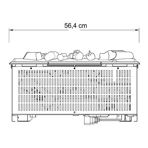 Elektrisk Pejseindsats Cassette 600 LL 56x22 cm Sort