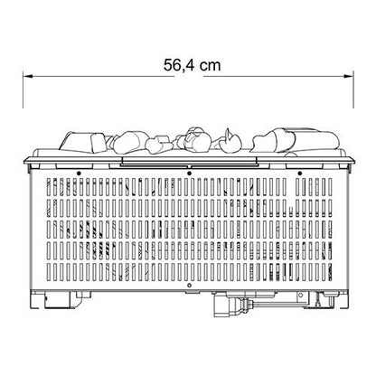 Elektrisk Pejseindsats Cassette 600 LL 56x22 cm Sort