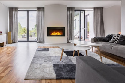 FERRETTI 90 cm Vægmonteret Flad LED Elektrisk Pejs PURE VIEW Flammeeffekt