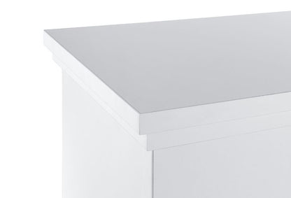 Ferretti Celine Hvid Portal Elektrisk Pejs med Realistisk LED Flamme og Træopbevaring