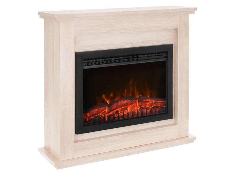 Ferretti Cloe Elektrisk Pejs med Sonoma Eg Portal – Hyggelig LED Flammeeffekt