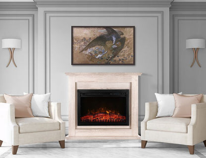 Ferretti Cloe Elektrisk Pejs med Sonoma Eg Portal – Hyggelig LED Flammeeffekt