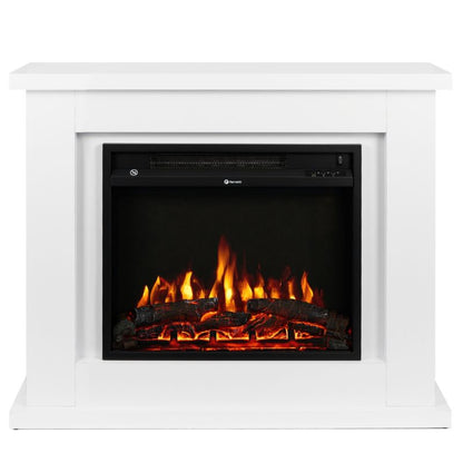 Ferretti Diana Hvid Portal Elektrisk Pejs med Realistisk LED Flammeeffekt