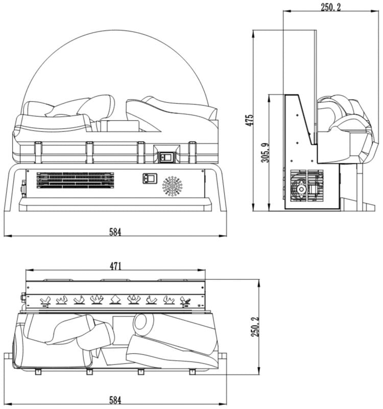 Elektrisk Pejs Spark 58x48 cm Sort