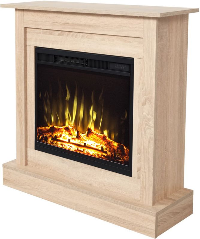 Elektrisk Kamin Vigo 90x90 cm Sonoma Eg