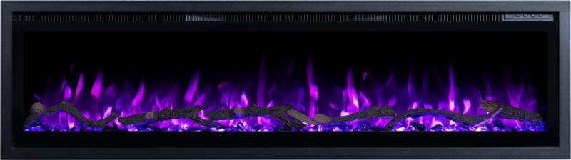 Elektrisk Pejs Regal 182 182x35 cm Sort LED