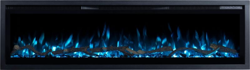 Elektrisk Pejs Regal 182 182x35 cm Sort LED