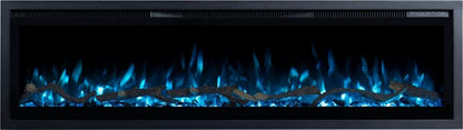 Elektrisk Pejs Regal 182 182x35 cm Sort LED