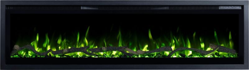 Elektrisk Pejs Regal 182 182x35 cm Sort LED