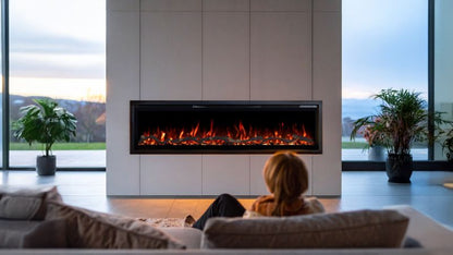 Elektrisk Pejs Regal 182 182x35 cm Sort LED