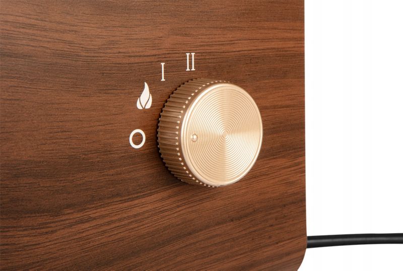 Elektrisk Kamin 1500W 25x30,4 cm Fritstående med Varme