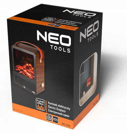 Elektrisk Kamin 1500W 25x30,4 cm Fritstående med Varme