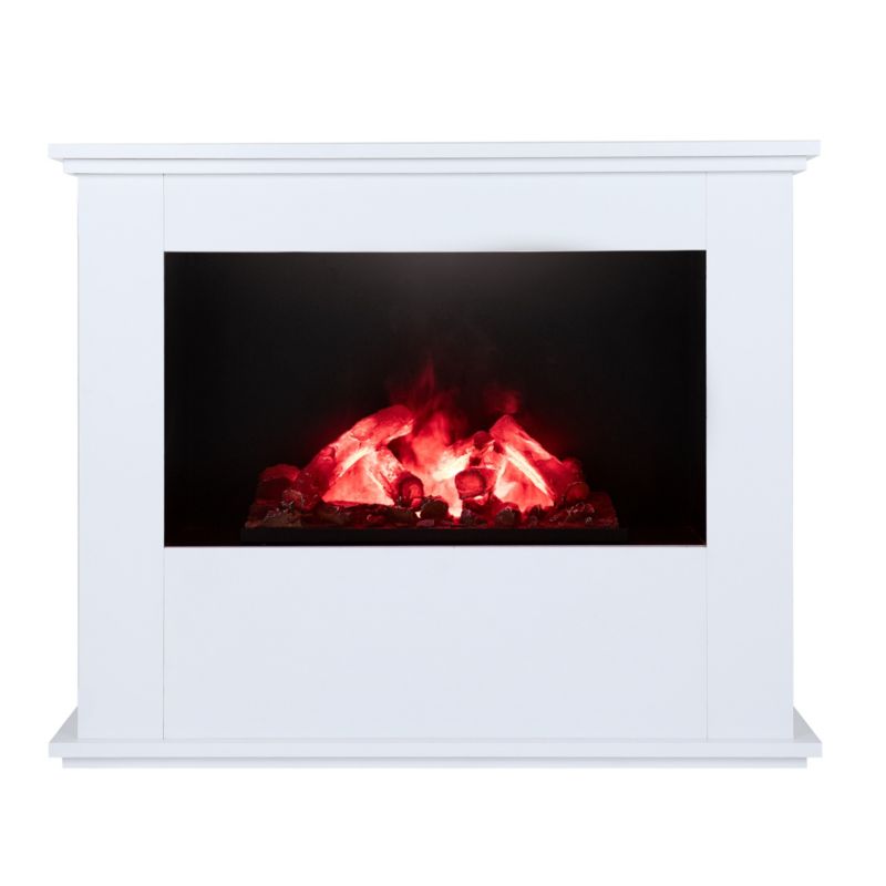 Ferretti Etna Hvid Elektrisk Damppejs Portal med Realistisk 3D Flamme