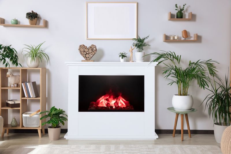 Elpejs Etna 98x80 cm Hvid med 3D Vanddamp