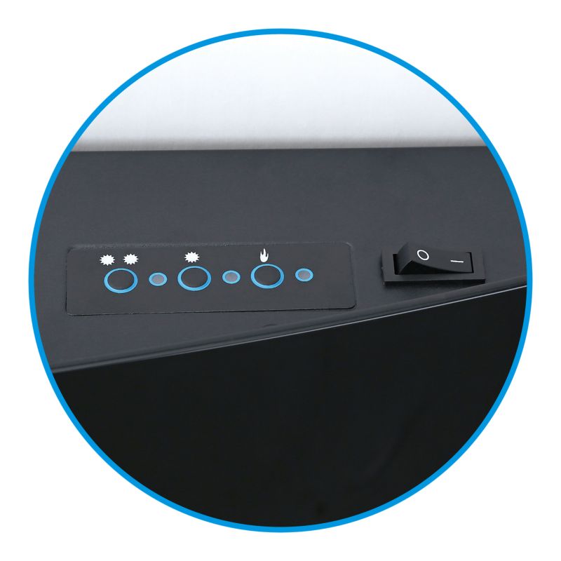 Profileret elektrisk pejs 2000 W