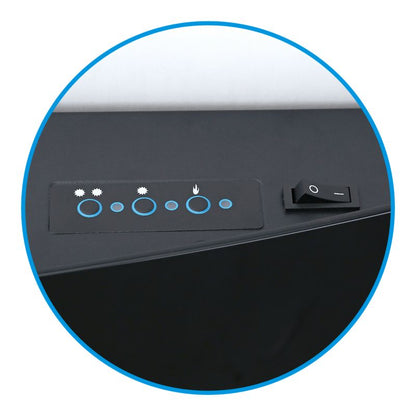 Profileret elektrisk pejs 2000 W