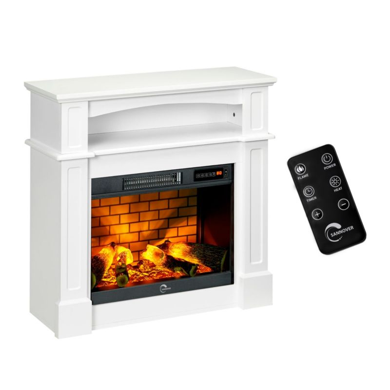 Elektrisk Pejs Sifora 2000 W 80,5x81 cm Hvid