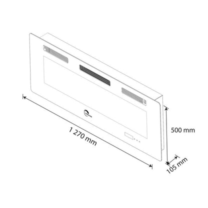 Elpejs Valtaia 127 cm 2000 W Sort