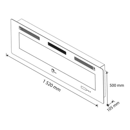 Elpejs Valtaia Plat 152 cm 2000 W Sort