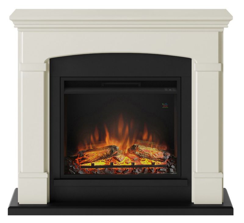 Elektrisk Pejs Helmi 107x95 cm Creme