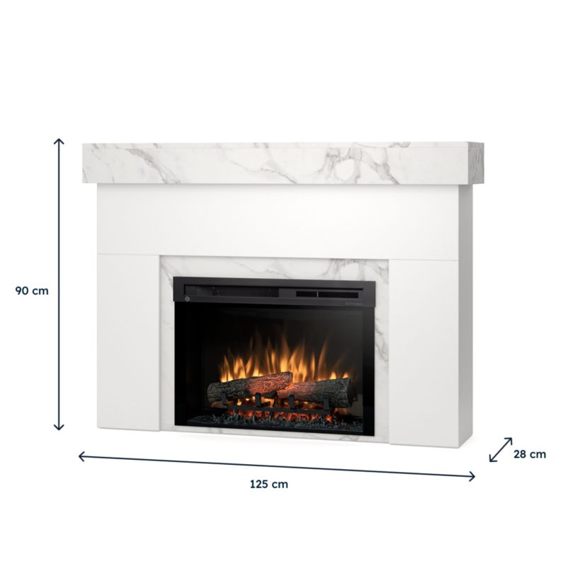 Elpejs Aven 1400W 26" XHD 125x90 cm Hvid Mat
