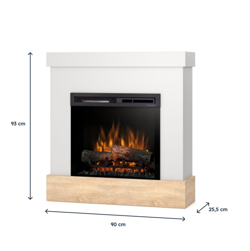 Elpejs Diro 23" XHD 90x93 cm Hvid Sonoma Eg