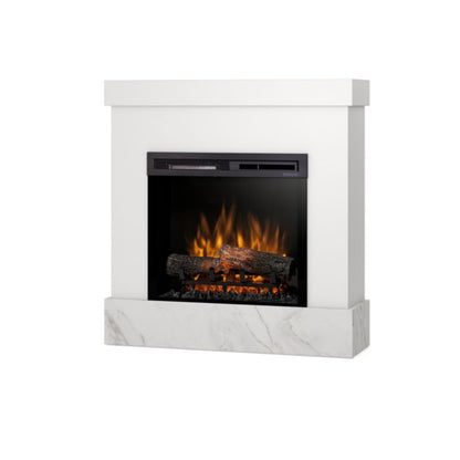 Elektrisk Kamin Diro 90x93 cm Hvid Marmor Crystal