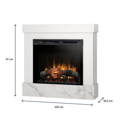 Elpejs Diro 1400W 28" XHD 100x97 cm Hvid
