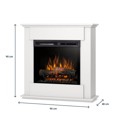 Elektrisk Pejs Fonte 23" XHD 1400W Hvid