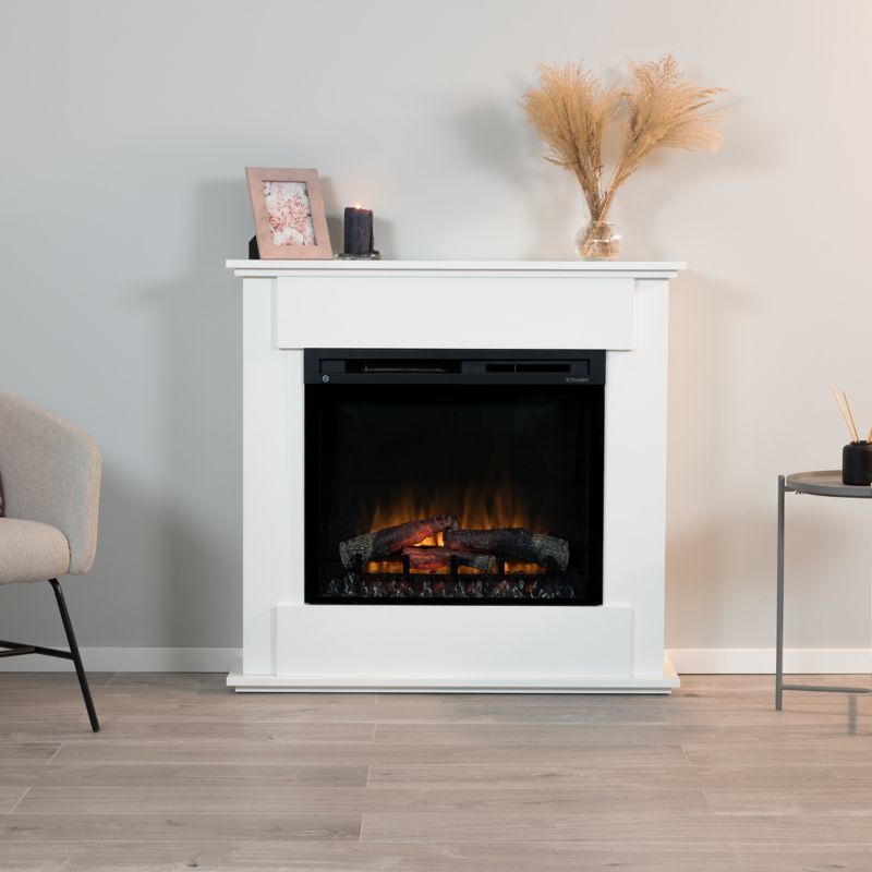 Elektrisk Pejs Fonte 28" LED 1400W Hvid