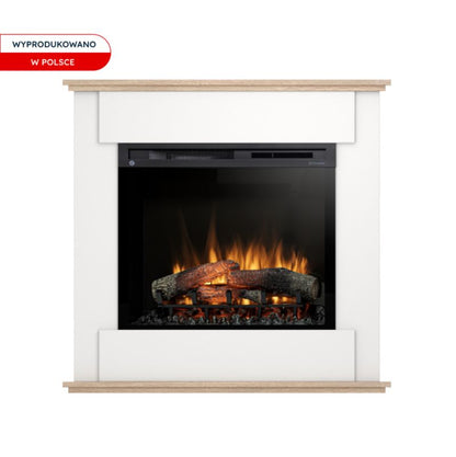Elektrisk Pejs Fonte 28" XHD 1400W Hvid Eg 105x100 cm | 5905317801966