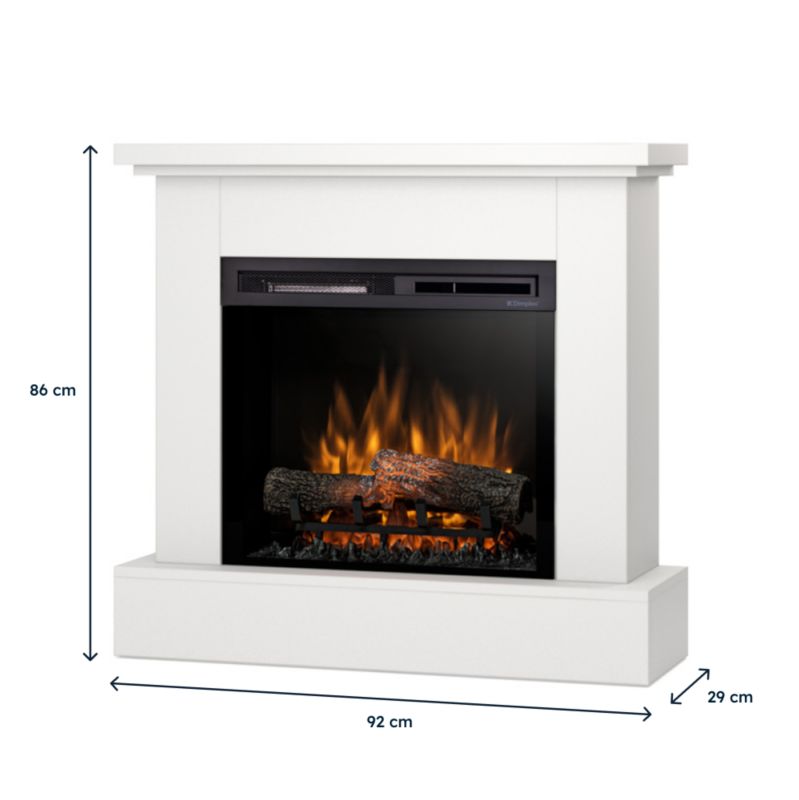 Elektrisk Pejs Jukon 23" XHD 92x86 cm Hvid Mat