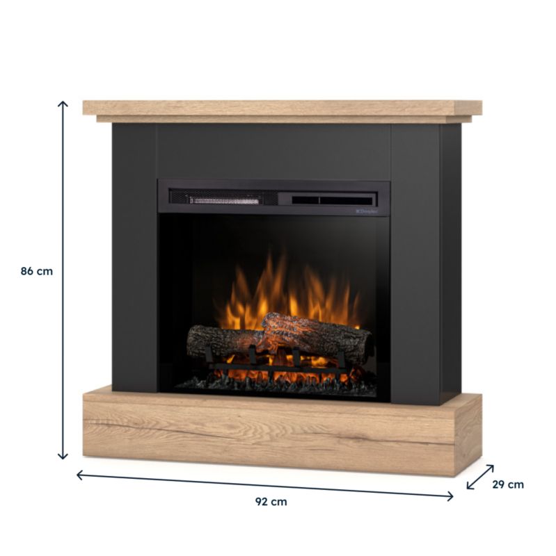 Elkamin Jukon 23" XHD LED 1400W Sort Lys Eg
