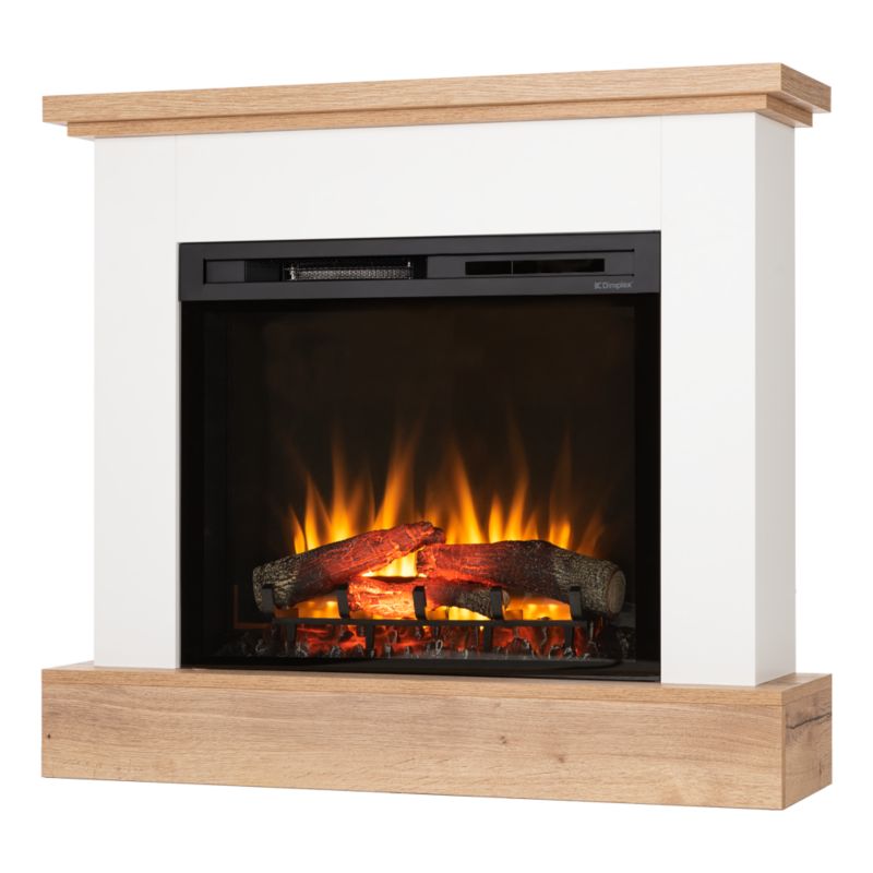 Elektrisk Pejs Jukon 28" XHD LED 1400W Hvid Mat Lys Eg