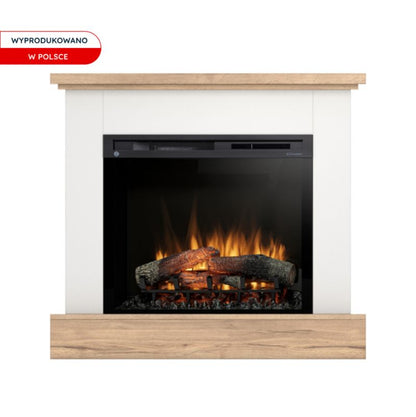 Elektrisk Pejs Jukon 28" XHD LED 1400W Hvid Mat Lys Eg