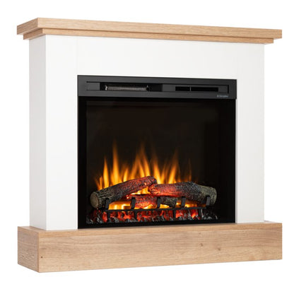 Elektrisk Pejs Jukon 28" XHD LED 1400W Hvid Mat Lys Eg