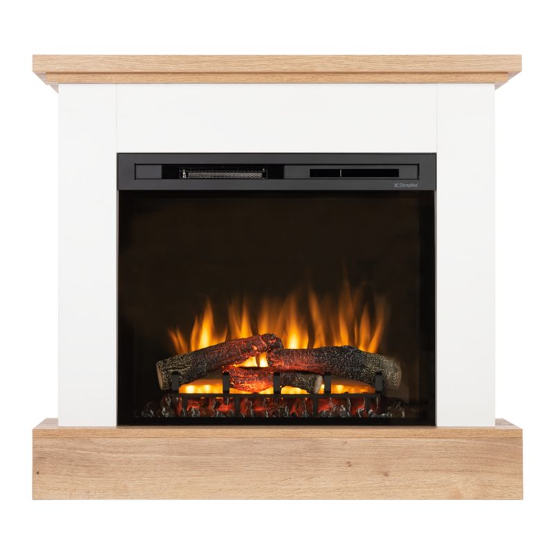 Elektrisk Pejs Jukon 28" XHD LED 1400W Hvid Mat Lys Eg