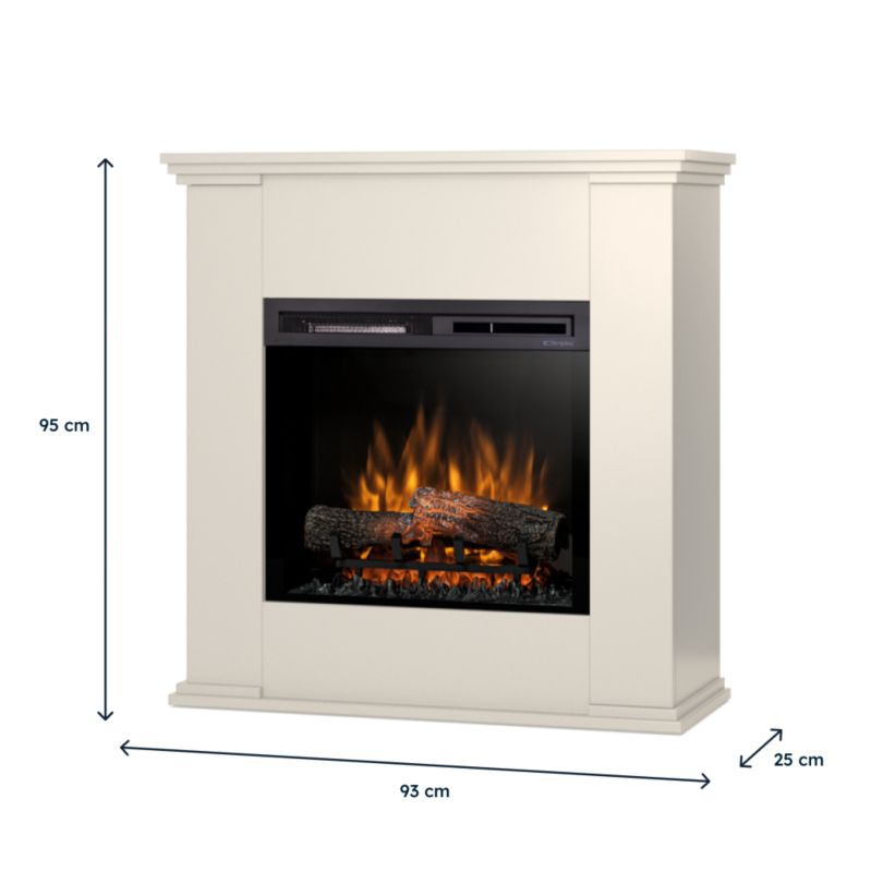 Elektrisk Pejs Kelia 23" XHD 1400W Beige | 5905317801751