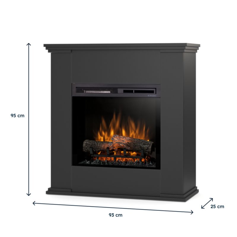 Elektrisk Pejs Kelia 23" XHD 1400W Fritstående 93x95 cm | 5905317801768