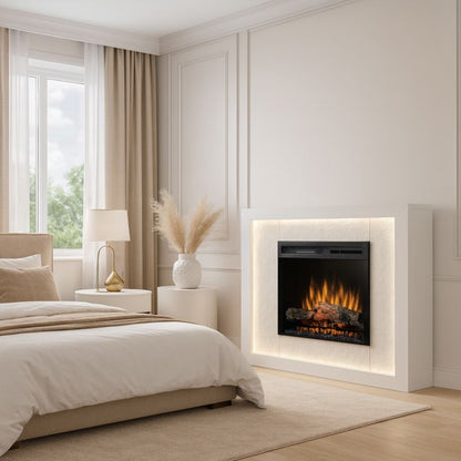 Elektrisk Pejs Litos 1400W 108x92 cm Hvid Mat