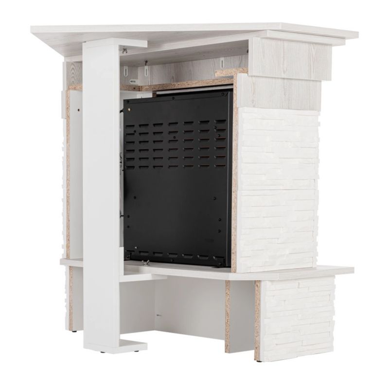 Elpejs Hjørnemodel 91x89 cm Hvid Fyrretræ 1400W