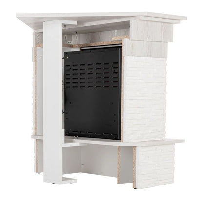 Elpejs Hjørnemodel 91x89 cm Hvid Fyrretræ 1400W