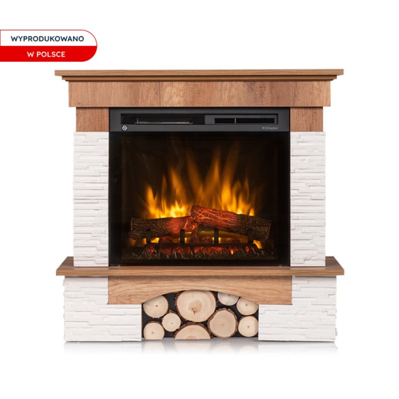 Elektrisk Hjørnepejs Porto 23" XHD 1400W Hvid Eg