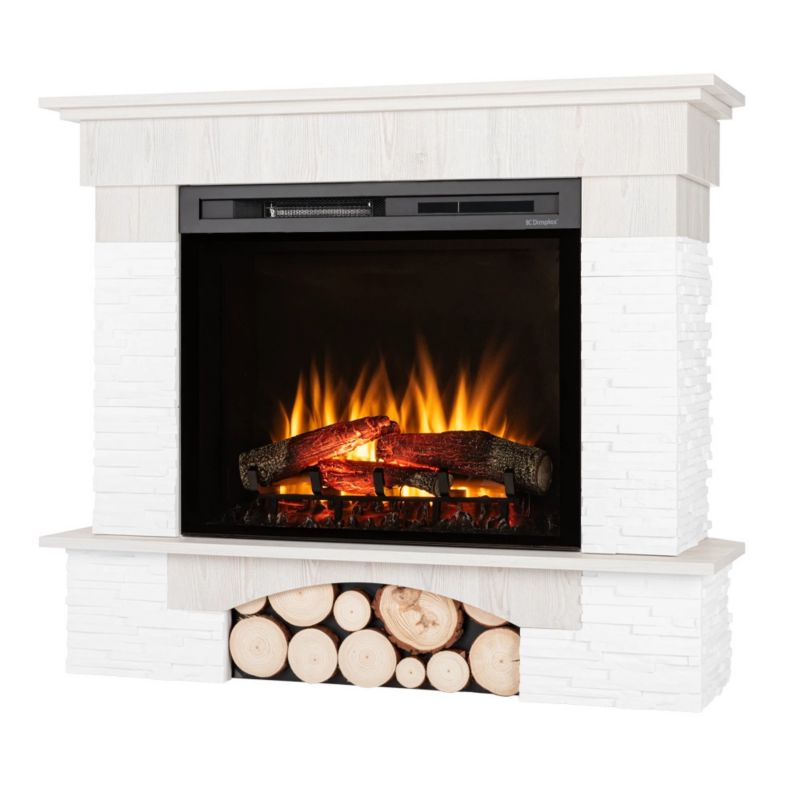Elektrisk Hjørnepejs 114x89x98 cm 1400W LED med Varme